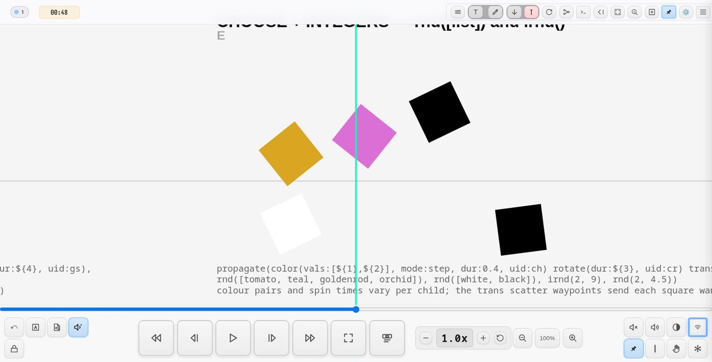 demo-propagate — one template stamped onto every child of a group, each child randomised